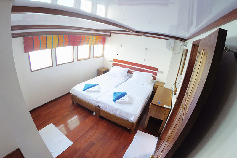 Liveaboard yacht in calm waters